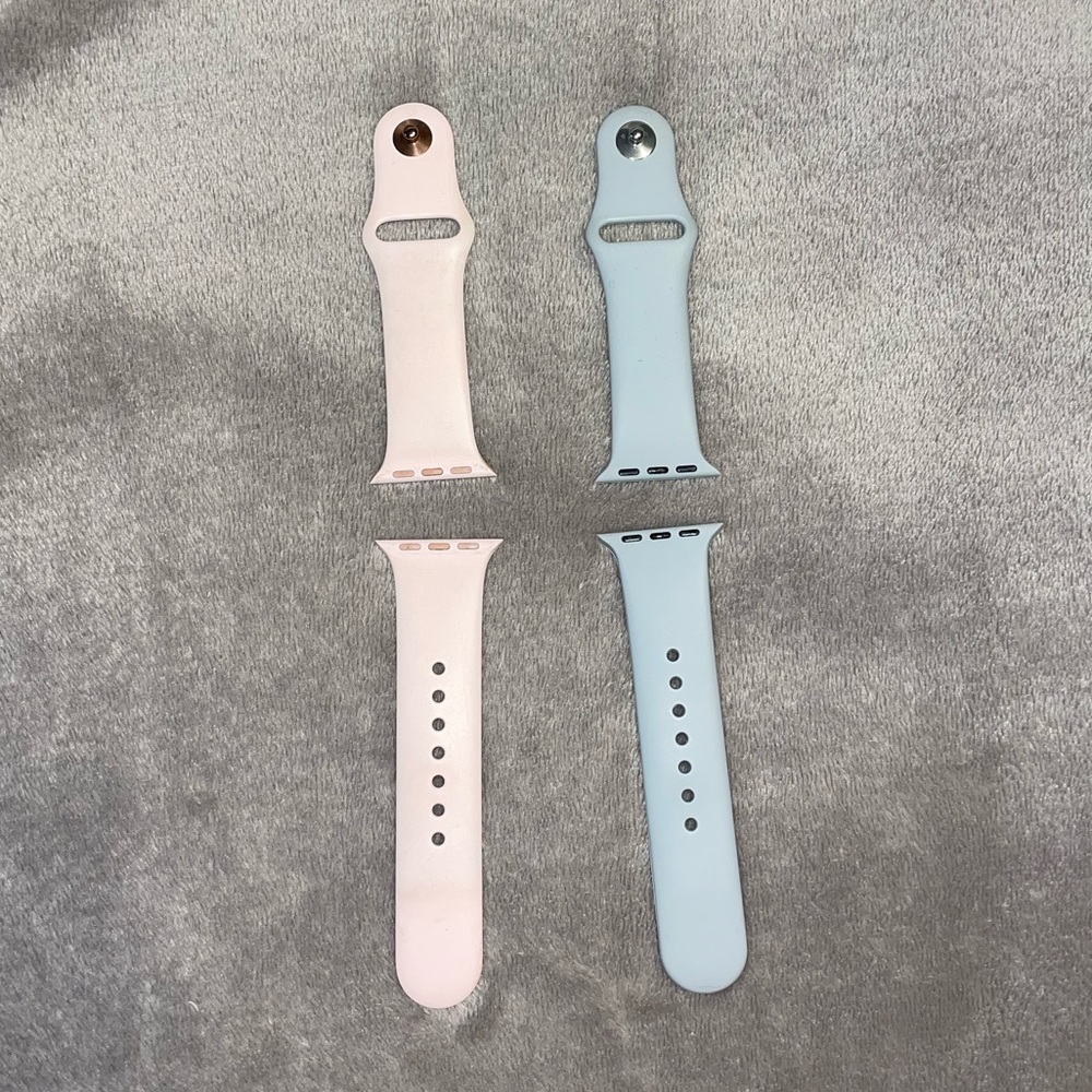 Apple Watch Band Set (silicon: pink and grey)